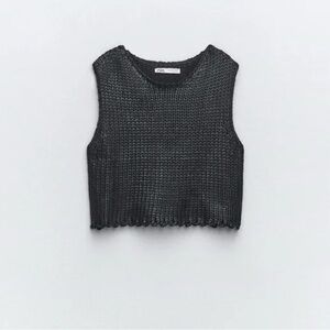 NWT - ZARA foil sleeveless knit top - vest